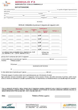 Movimentazione - Fiere di Parma SpA