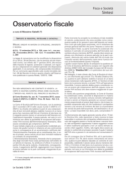 Osservatorio fiscale