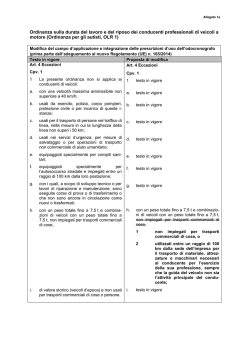 Ordinanza sulla durata del lavoro e del riposo dei