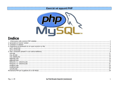 Esercizi e appunti PHP