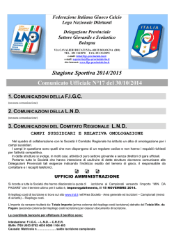 Federazione Italiana Giuoco Calcio - FIGC Delegazione Provinciale