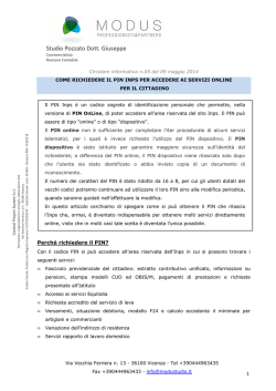 05 - Come richiedere il Pin Inps per accedere ai servizi online