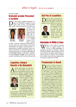 Dal Poz in Luxottica Promozioni in Roedl Legalitax