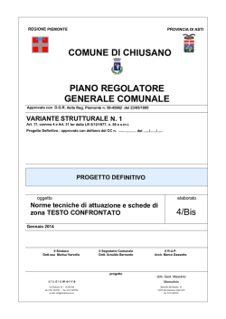 comune di chiusano piano regolatore generale
