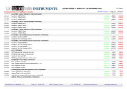 LISTINO PREZZI AL PUBBLICO - 08 NOVEMBRE