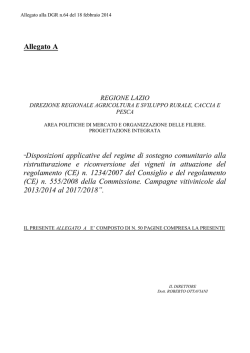 OCM Vitivinicola - Ristrutturazione e riconversione vigneti