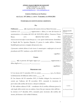 comparsa avverso reclamo sentenza dichiarativa di fallimento