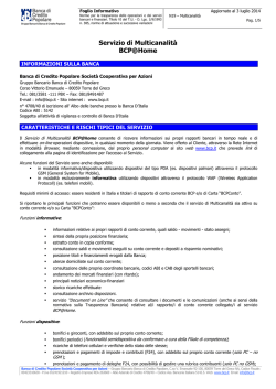 FOGLIO INFORMATIVO - Banca di Credito Popolare