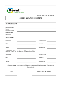 Questionario di Qualifica - TRASPORTATORI E SMALTITORI