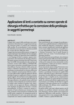 ArtScient_Applicazione di lenti a contatto su cornee operate di
