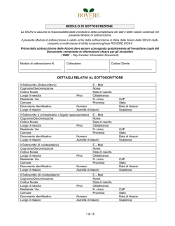 modulo di sottoscrizione dettagli relativi al sottoscrittore