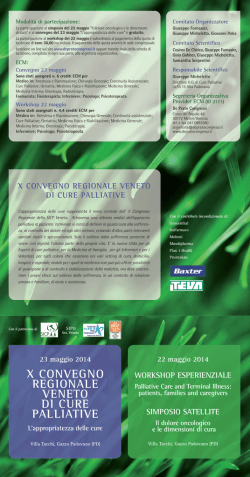 x convegno regionale veneto di cure palliative