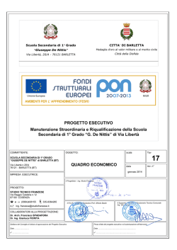 QUADRO ECONOMICO PROGETTO ESECUTIVO Manutenzione
