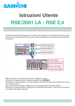 RSE/2001 LA - RSE 2,4 Istruzioni Utente