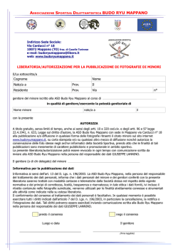 Modulo Liberatoria per Minori