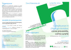 Le complicanze in chirurgia tiroidea