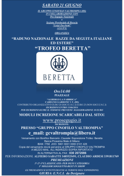 Locandina Trofeo Beretta - Societ&agrave; Italiana Pro Segugio