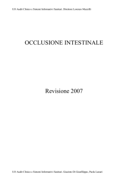 OCCLUSIONE INTESTINALE Revisione 2007