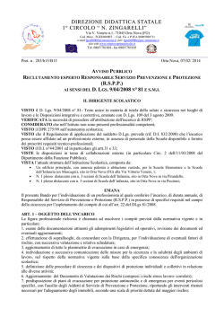bando esperto rspp - ortanovaprimocircolo