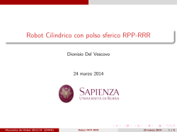 Robot Cilindrico con polso sferico RPP-RRR - DIMA