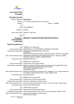 Sereni Paolo CV - Azienda Sanitaria USL 8 Arezzo