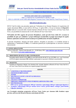 Disciplinare di gara - Estav Sud-Est