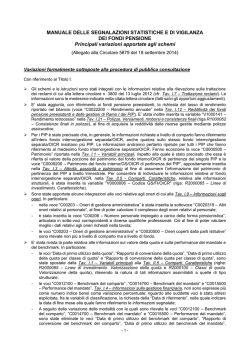 MANUALE DELLE SEGNALAZIONI STATISTICHE E DI