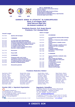 IV CONGRESSO NAZIONALE - Azienda Ospedaliera Senese