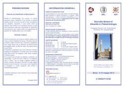 Giornate Senesi di Attualit&agrave; in Flebolinfologia