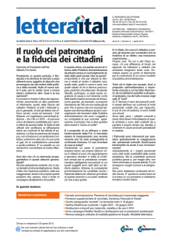 Il ruolo del patronato e la fiducia dei cittadini