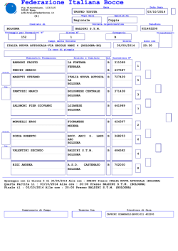 Sorteggio - Federazione Italiana Bocce