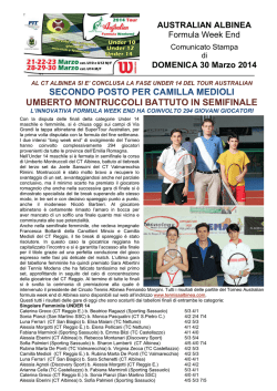 secondo posto per camilla medioli umberto montruccoli battuto in
