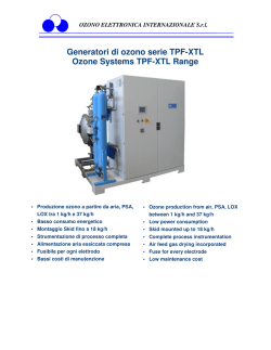 Generatori di ozono serie TPF-XTL Ozone Systems TPF