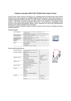Titolatore automatico METTLER TOLEDO G20 Compact Titrator
