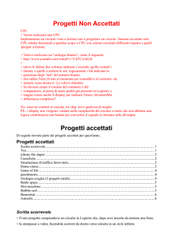 Progetti Non Accettati Progetti accettati