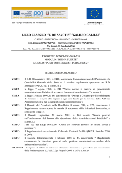 Nomina Commissione PON C1 FSE 2014 258