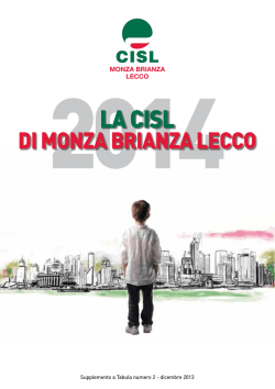 la cisl - Cisl Monza Lecco