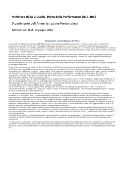 Ministero Giustizia: Piano Performance 2014-2016 del