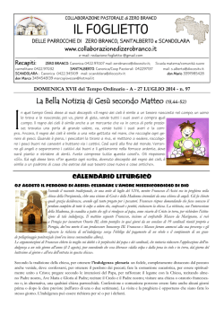 27 luglio 2014 - Collaborazione Pastorale Zerotina