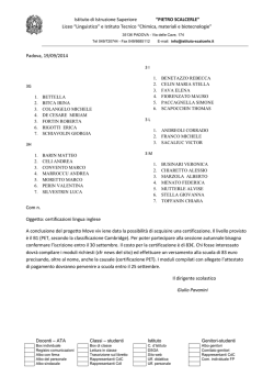 certificazioni per Tecnico - Istituto di Istruzione Superiore P. Scalcerle
