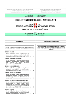 bollettino ufficiale - amtsblatt - Regione Autonoma Trentino Alto Adige