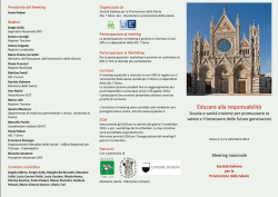 Meeting nazionale - SIPS - Societ&agrave; Italiana Promozione Salute