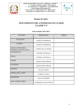 5F -DOCUMENTO 15 MAGGIO - Liceo scientifico Gobetti Segr&egrave;