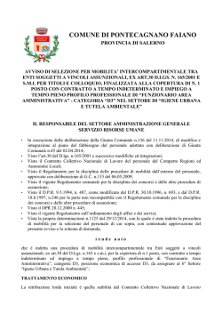 Avviso di selezione per mobilita