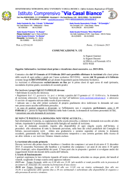 leggi tutto - Istituto Comprensivo "Via Casal Bianco"