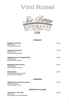 lista vini - Ristorante La Barrique