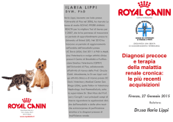 Serata nefrologia Royal Canin &ndash; 27 gennaio 2015