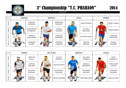 3&deg; Championship "T.C. PHARAON"
