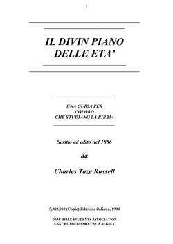 IL DIVIN PIANO DELLE ETA`