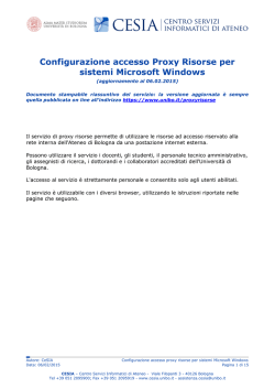 Configurazione accesso Proxy Risorse per sistemi Microsoft Windows